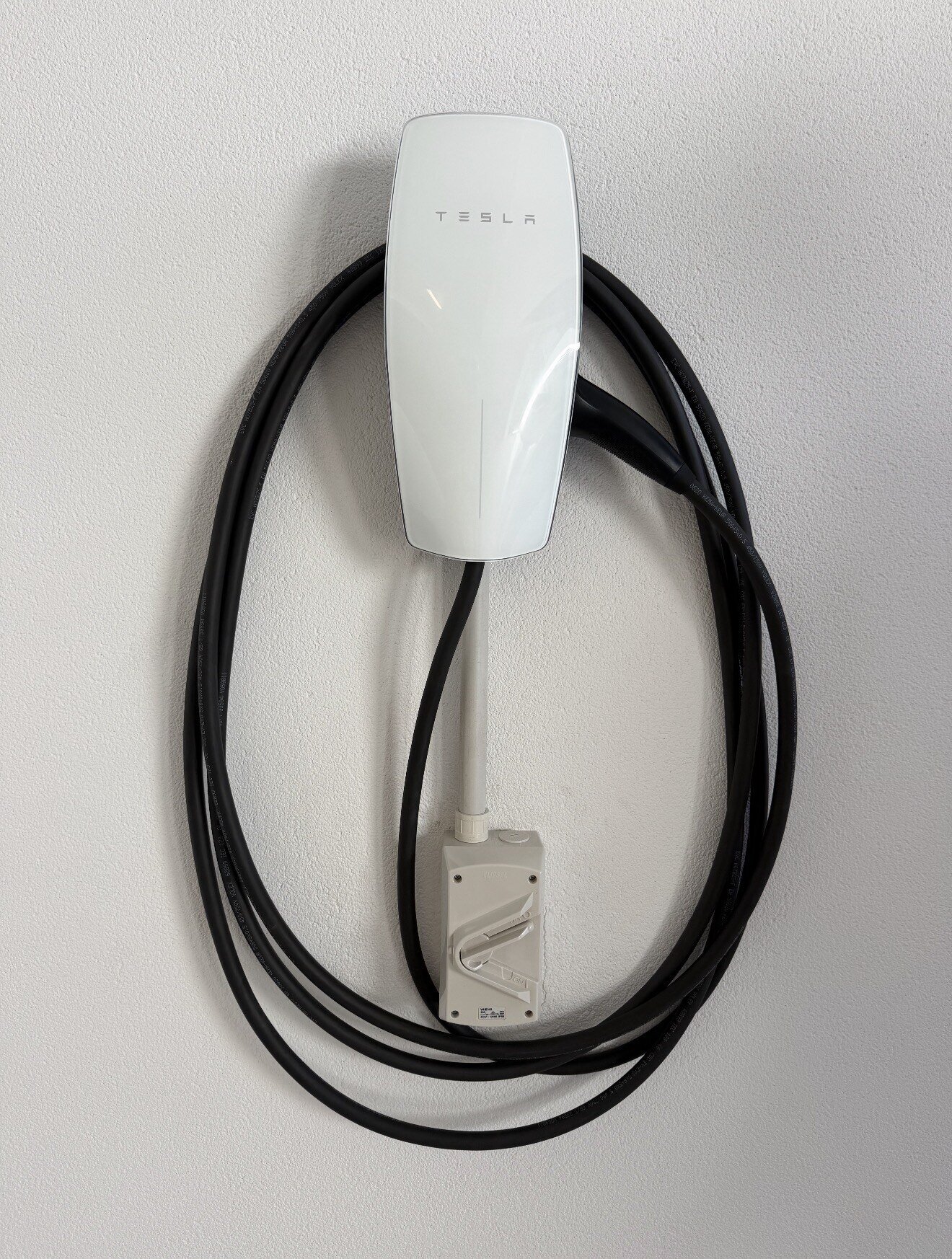 Completed electric vehicle charger installation